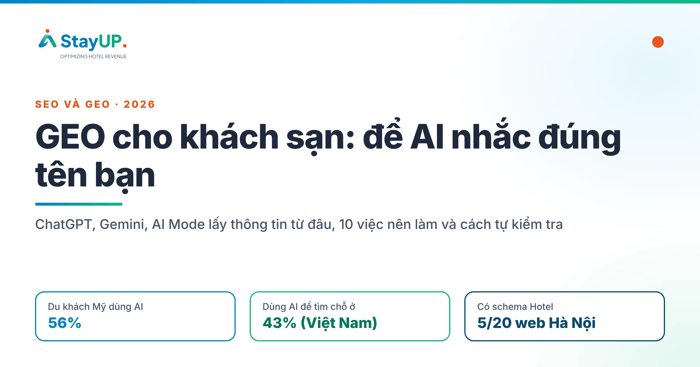 GEO cho khách sạn: cách được ChatGPT, Gemini gợi ý