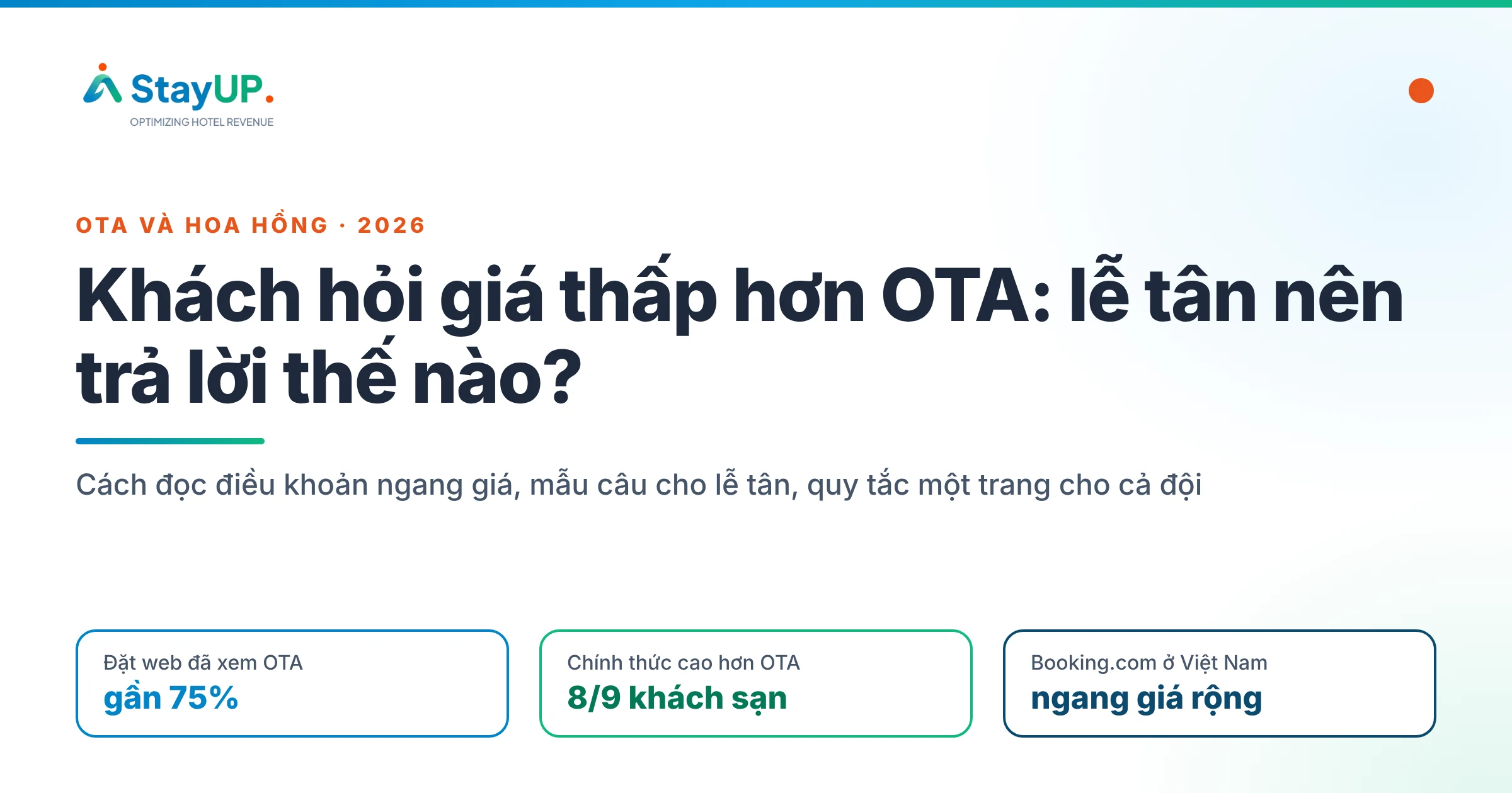 Khách hỏi giá thấp hơn OTA: khách sạn trả lời thế nào?