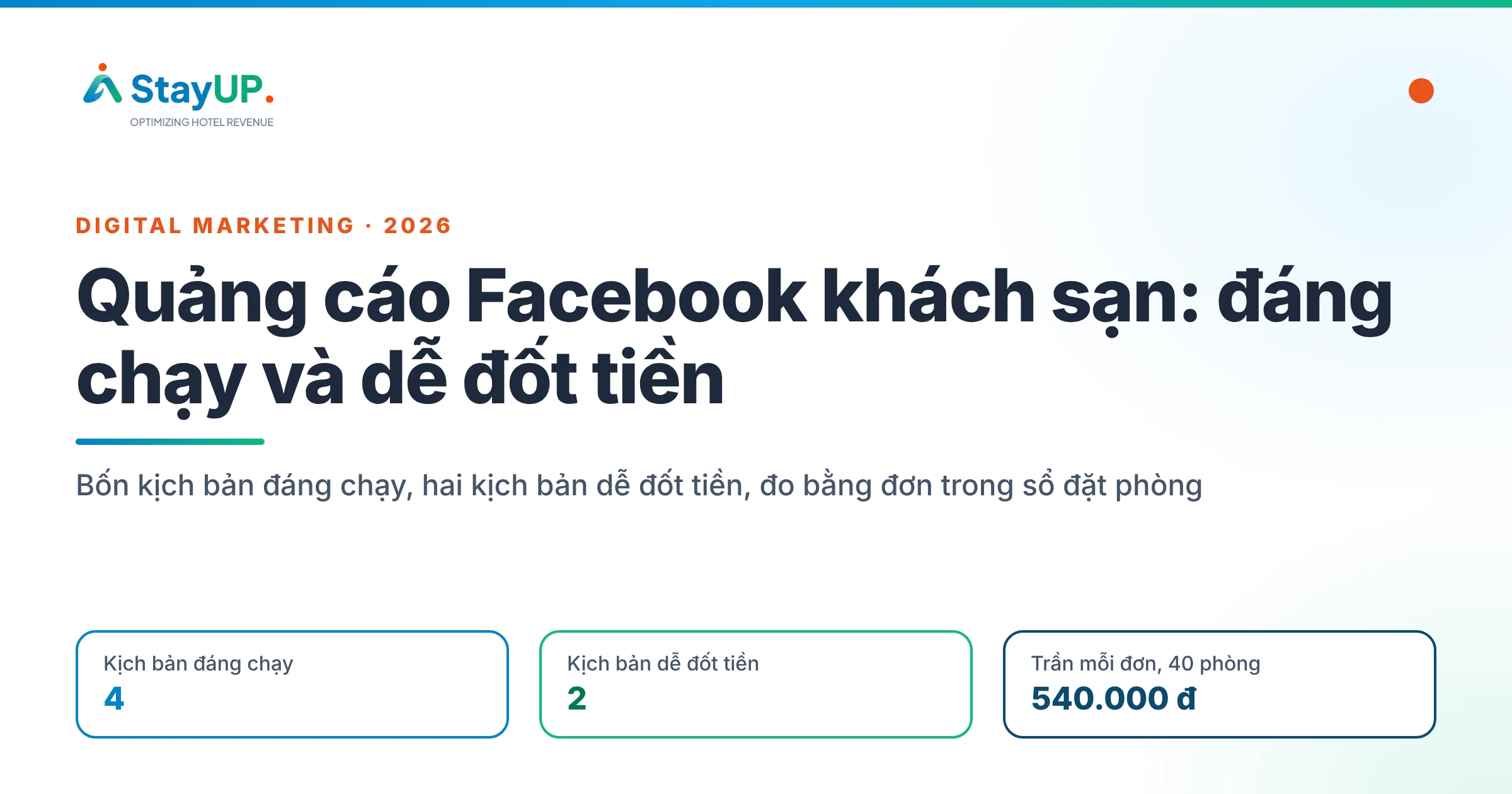 Quảng cáo Facebook khách sạn: 4 kịch bản nên chạy, 2 nên tránh