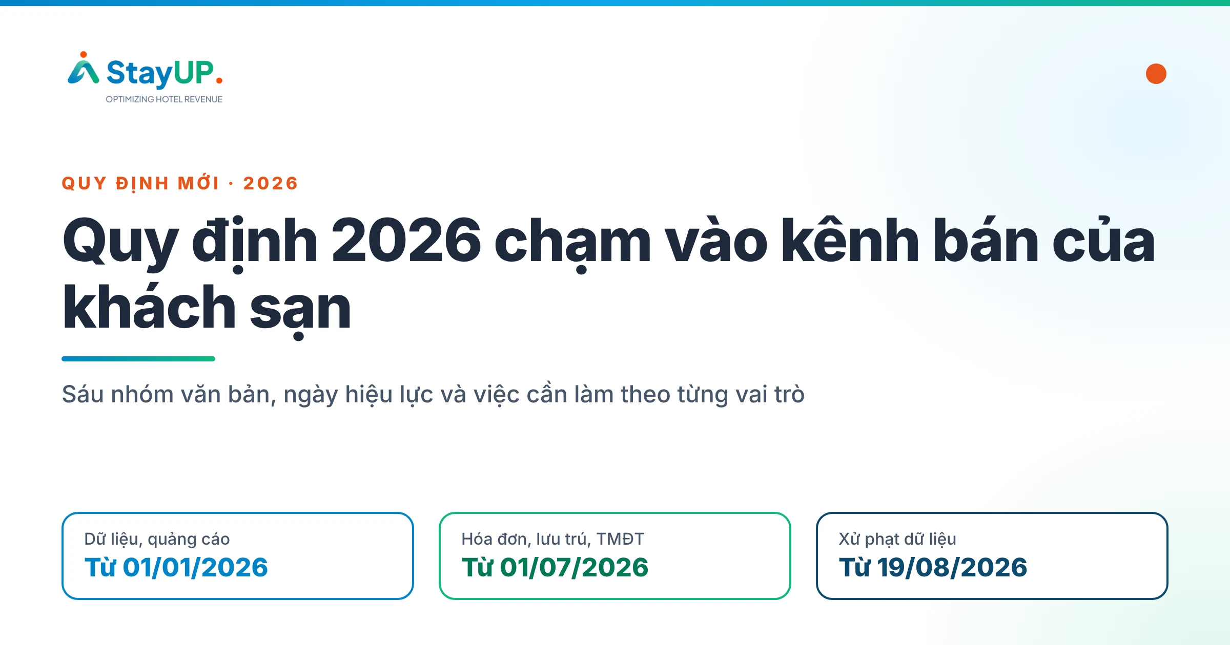 Quy định mới khách sạn 2026: việc cần làm theo từng văn bản
