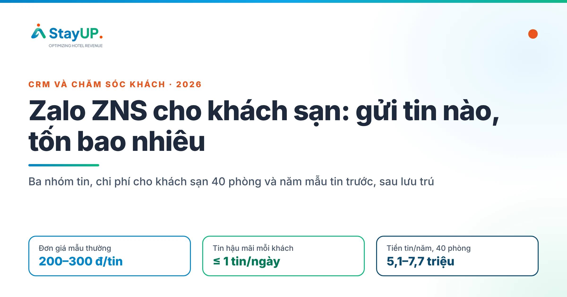 Zalo ZNS cho khách sạn: chi phí, use case, mẫu template